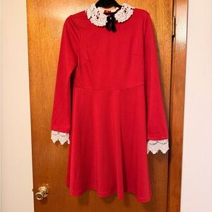 Hell bunny brand retro red lace dress
